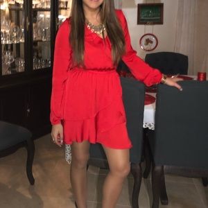 Red cocktail dress